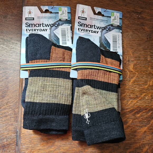SMARTWOOL  2 Pair Unisex Merino Wool Everyday Socks Size Medium - Picture 1 of 7